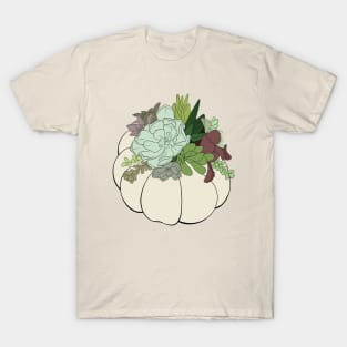 White Succulent Pumpkin T-Shirt